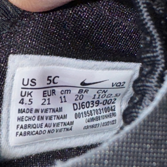 Nike Flex Runner 2 Baby/Toddler Shoes Black Size 5C DJ6039-002 Just Do It - Picture 10 of 10